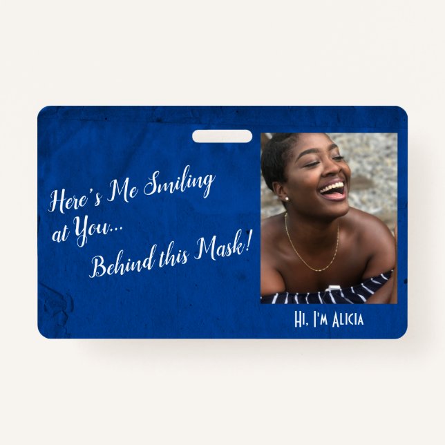 Ich lächle dich hinter dieser Maske an! Grunge Bla Ausweis (Vorderseite)