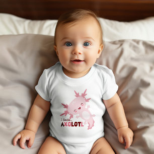 Ich lächle viel Personalisiert Kawaii Axolotl Baby Strampler