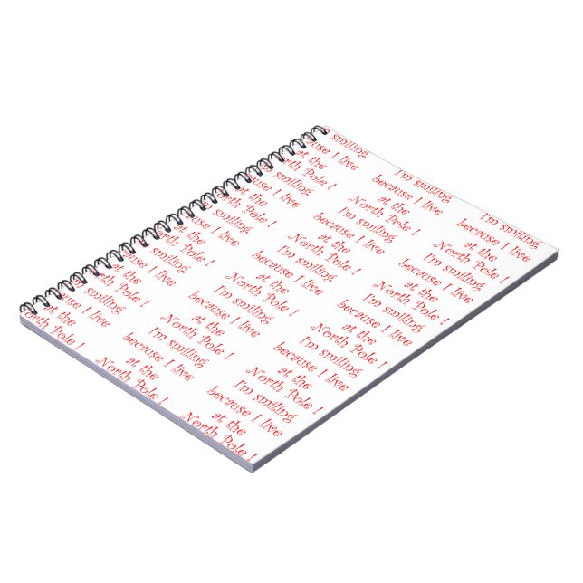 Ich lächle wegen Notizbuch Notizblock (Linke Seite)