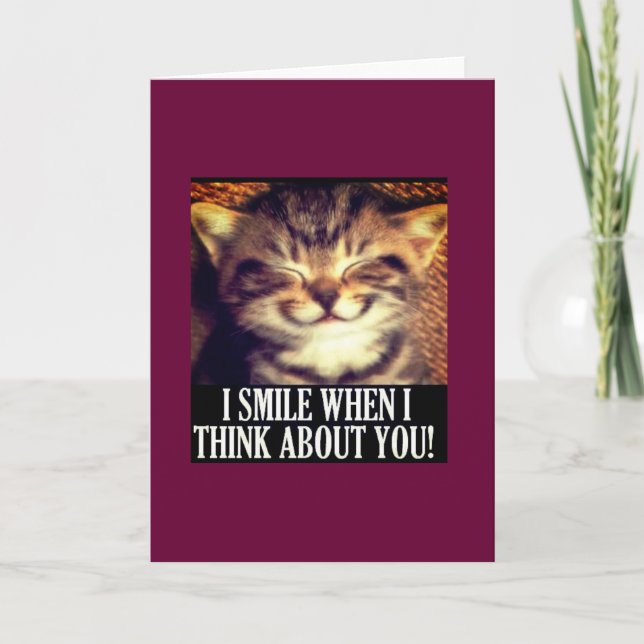 Ich lächle, wenn ich an dich denke karte (Vorderseite)