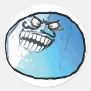 Ich lag Comic Meme Runder Aufkleber