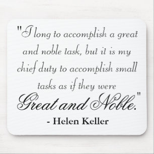 "Ich lang, zum einer großen und edlen Aufgabe, b Mousepad