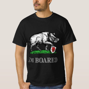 Ich langweile mich Vintage-Wildschwein-Zeichnung # T-Shirt