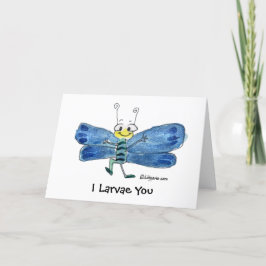 Ich Larve dich so MUSH Butterfly Valentines Card Dankeskarte