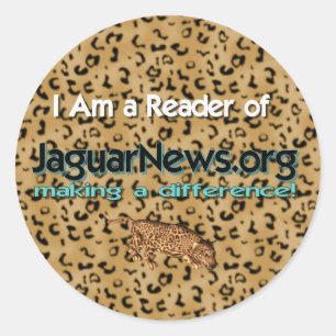 Ich las die Jaguar-Nachrichten Runder Aufkleber