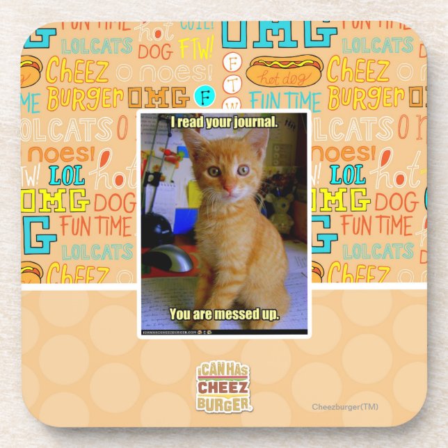 Ich las Ihre Zeitschrift Getränkeuntersetzer (Vorderseite)