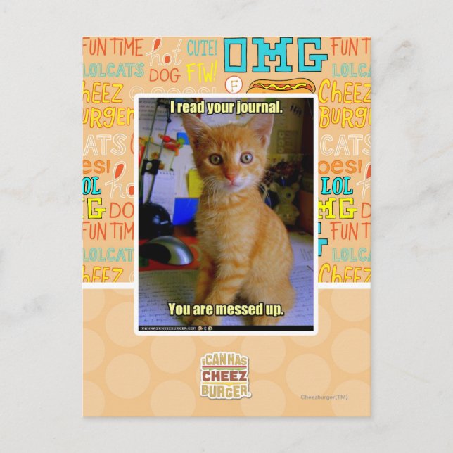 Ich las Ihre Zeitschrift Postkarte (Vorderseite)