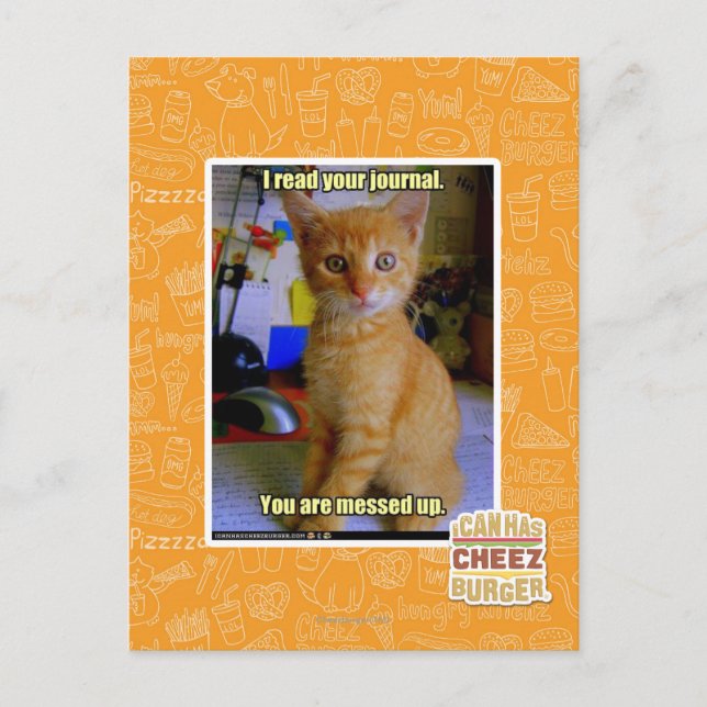 Ich las Ihre Zeitschrift Postkarte (Vorderseite)