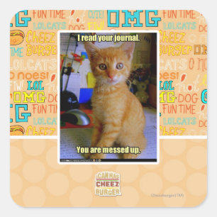 Ich las Ihre Zeitschrift Quadratischer Aufkleber