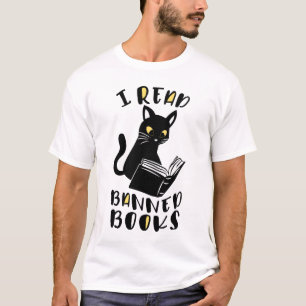 Ich las verbotene Bücher Katze T-Shirt
