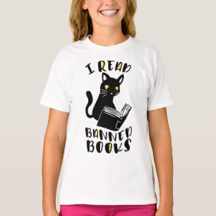Ich las verbotene Bücher Katze T-Shirt