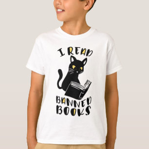 Ich las verbotene Bücher Katze T-Shirt