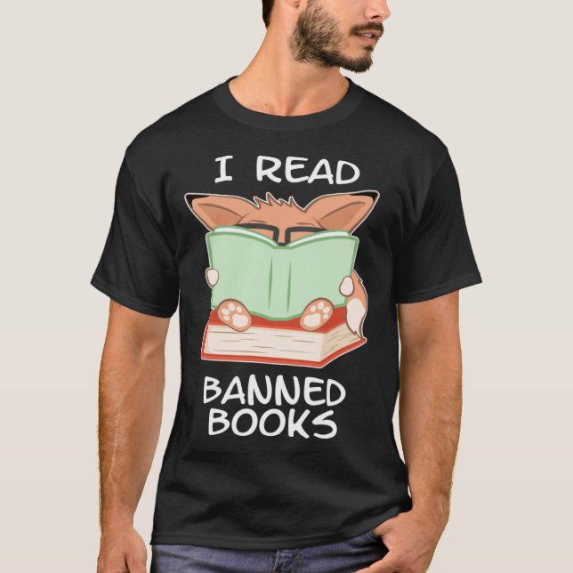 Ich las verbotene Bücher Nerd Fuchs T-Shirt (Vorderseite)
