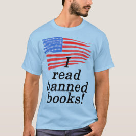 Ich las verbotene Bücher & Not leidende US-Flagge T-Shirt