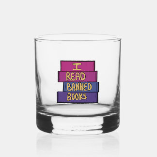 Ich las verbotene Bücher Whiskyglas