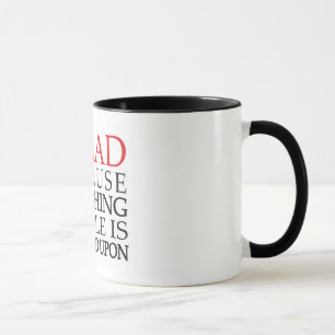 Ich las weil tasse