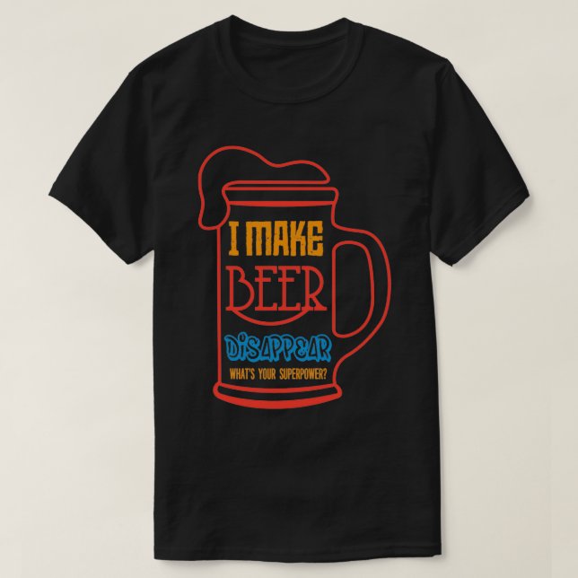 Ich lasse Bier verschwinden T-Shirt (Design vorne)
