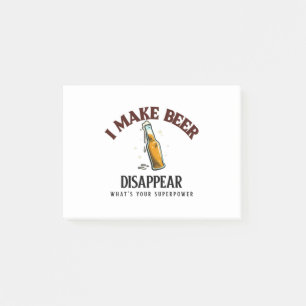 Ich lasse Bier verschwinden. Was ist deine Superkr Post-it Klebezettel