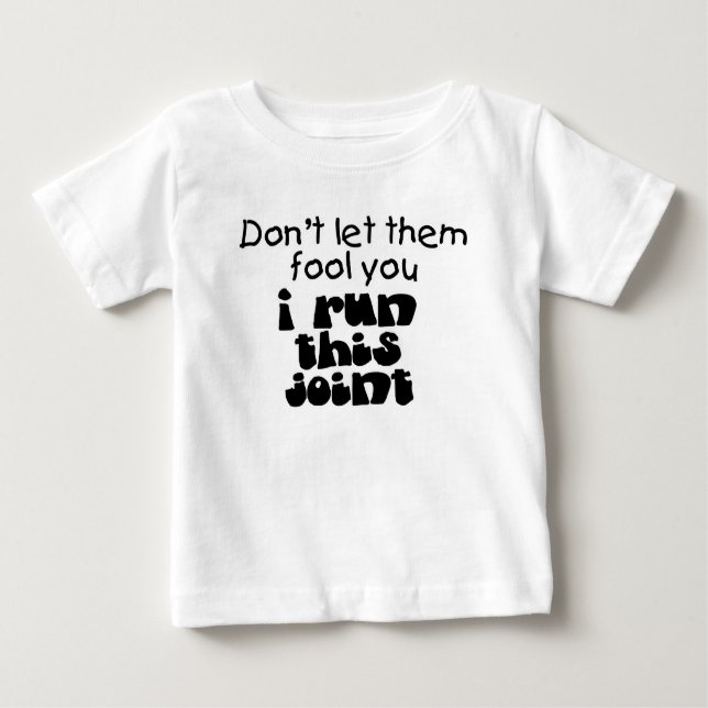 Ich lasse diesen gemeinsamen Baby-T - Shirt laufen (Vorderseite)