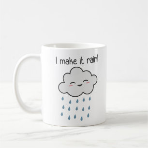 Ich lasse es niedliche Sturm-Wolke regnen Kaffeetasse