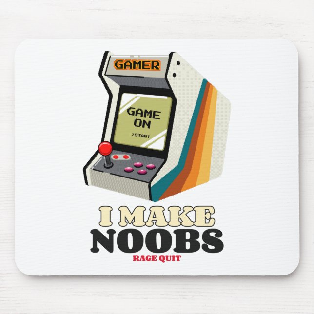 Ich lasse Noobs Rage aufhören Mousepad (Vorne)