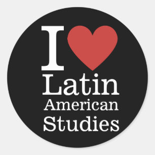 Ich ❤️ lateinamerikanische Studien für Studenten/F Runder Aufkleber