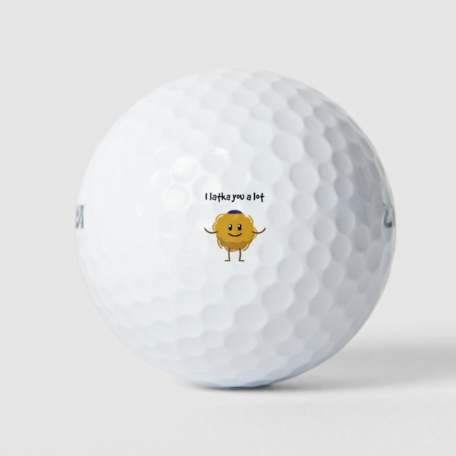 Ich Latka Sie viel (Hanukkah) Golfball (Vorderseite)