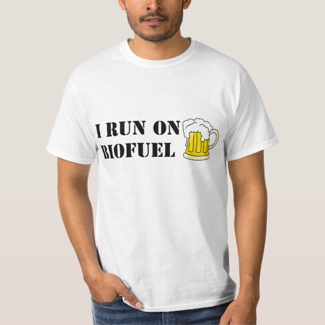 Ich laufe auf biologischer Brennstoff T - Shirt (Vorderseite)