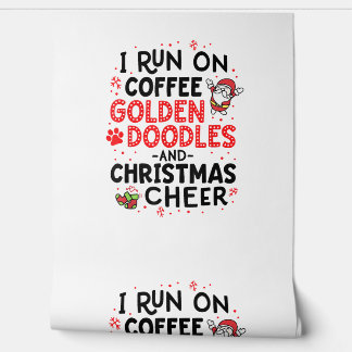 Ich laufe auf den goldenen Doodles und Weihnachtsj Tapete
