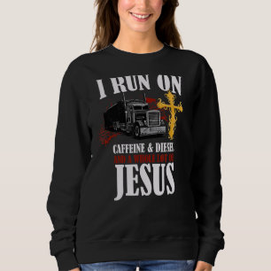 Ich laufe auf Diesel Koffein & Jesus Christlich LK Sweatshirt