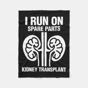 Ich laufe auf Ersatzteilen Fun Niere Transplantati Fleecedecke