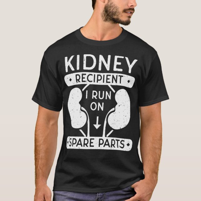 Ich laufe auf Ersatzteilen Organtransplantation T-Shirt (Vorderseite)