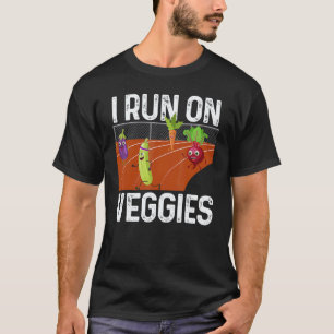 Ich Laufe Auf Gemüse Lustiger Veganer Vegetarische T-Shirt