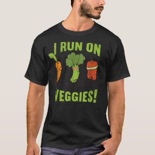 Ich laufe auf Gemüse vegetarische Pflanze Funny T-Shirt