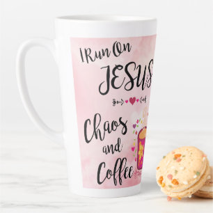 Ich laufe auf Jesus, Chaos und Kaffee Milchtasse