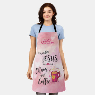 Ich laufe auf Jesus, Chaos und Kaffee-Schürze Schürze