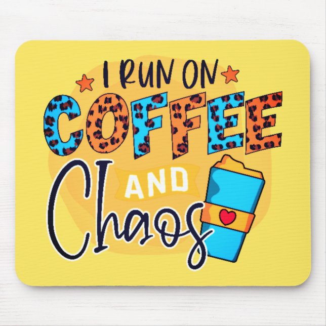 Ich laufe auf Kaffee und Chaos Mousepad (Vorne)