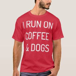 Ich laufe auf Kaffee und Hunde lustige Java Puppy T-Shirt