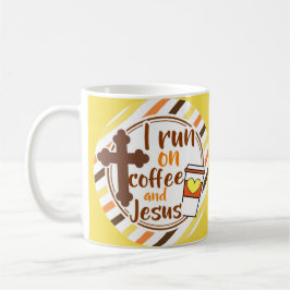 Ich laufe auf Kaffee-und Jesuss christlichen Kaffeetasse