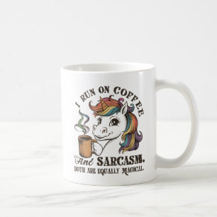 Ich laufe auf Kaffee und Sarcasm Kaffeetasse
