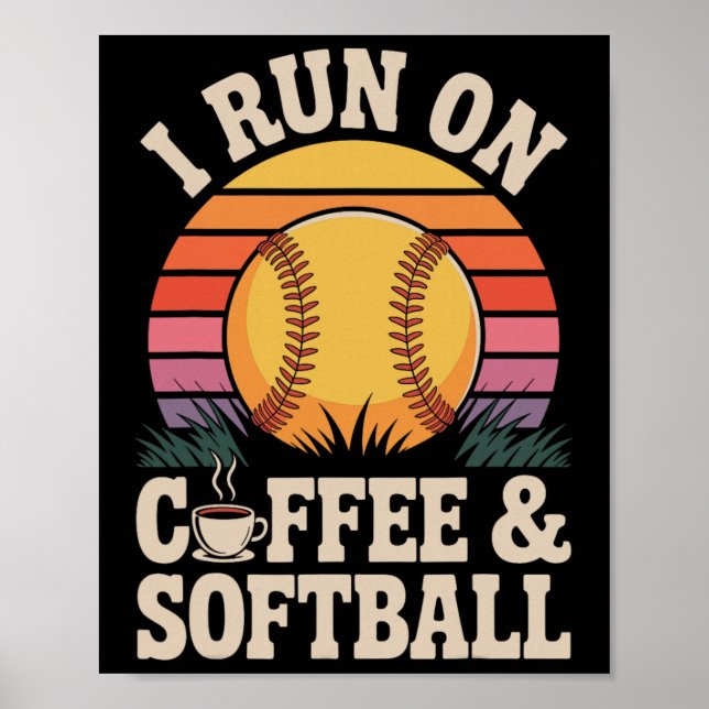 Ich laufe auf Kaffee und Softll  Poster (Vorne)