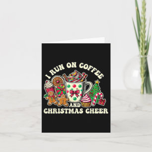 Ich laufe auf Kaffee und Weihnachts-Chef Geschenke Karte
