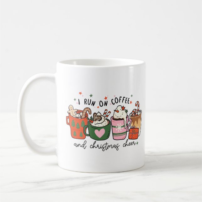 Ich laufe auf Kaffee und Weihnachts-Chef Kaffeetasse (Links)