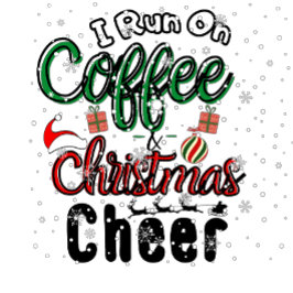 Ich laufe auf Kaffee und Weihnachts-Chef T-Shirt