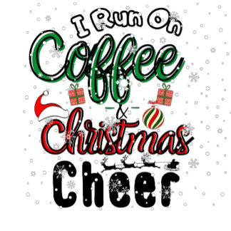 Ich laufe auf Kaffee und Weihnachts-Chef T-Shirt