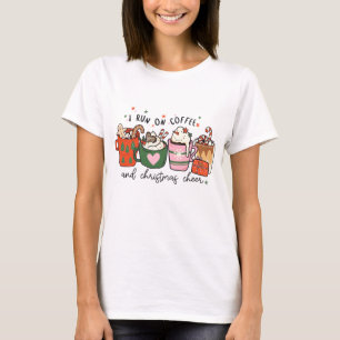 Ich laufe auf Kaffee Weihnachten Chef Funny Weihna T-Shirt