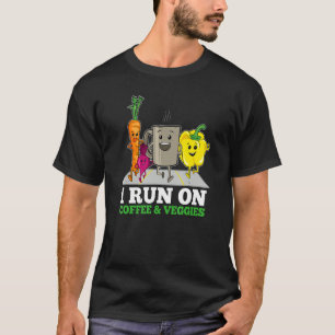 Ich laufe auf Kaffeegeschichten Vegane Runner Vege T-Shirt