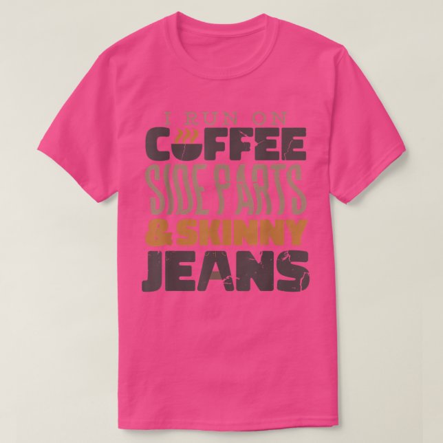 Ich laufe auf Kaffeeseiten und hässlichen Jeans T-Shirt (Design vorne)