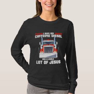 Ich laufe auf Koffein Diesel Jesus Christlichen LK T-Shirt