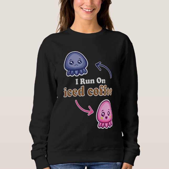 Ich laufe auf Niedlichem, reversiblen Octopus-Kaff Sweatshirt (Vorderseite)